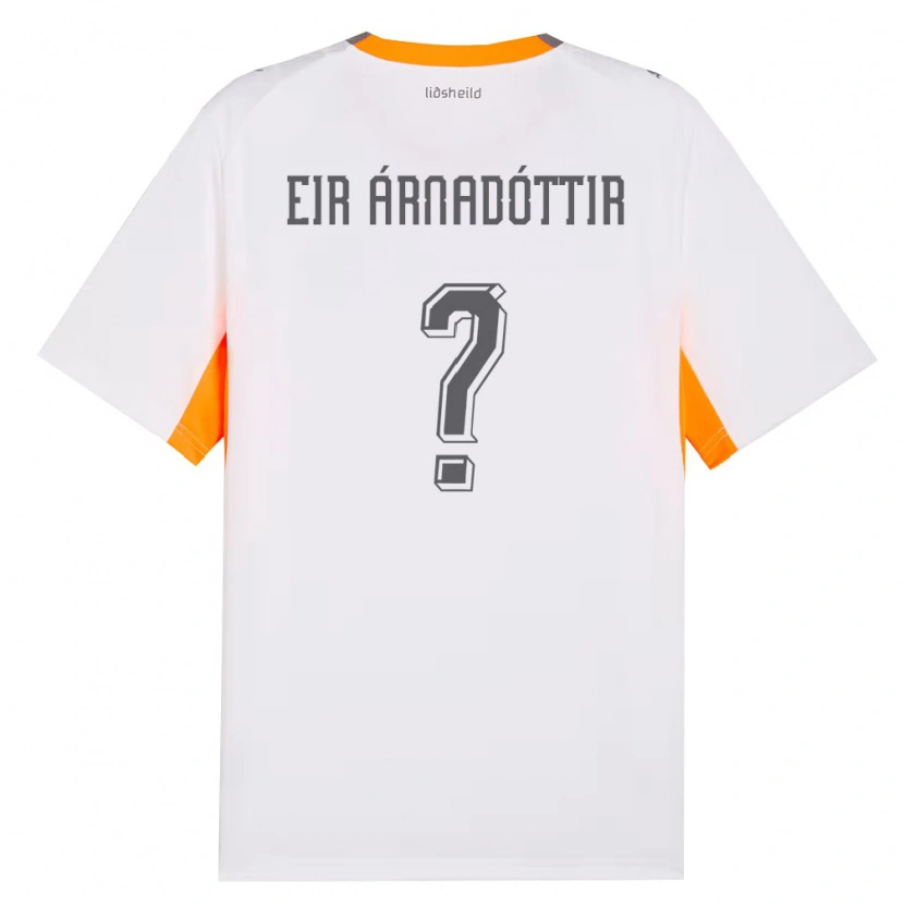 Danxen Mujer Camiseta Islandia Ásta Eir Árnadóttir #0 Blanco Naranja Gris 2ª Equipación 26-28 La Camisa México