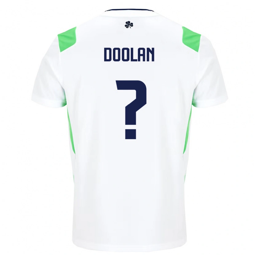 Danxen Mujer Camiseta Irlanda Luke Doolan #0 Blanco Verde Claro 2ª Equipación 26-28 La Camisa México