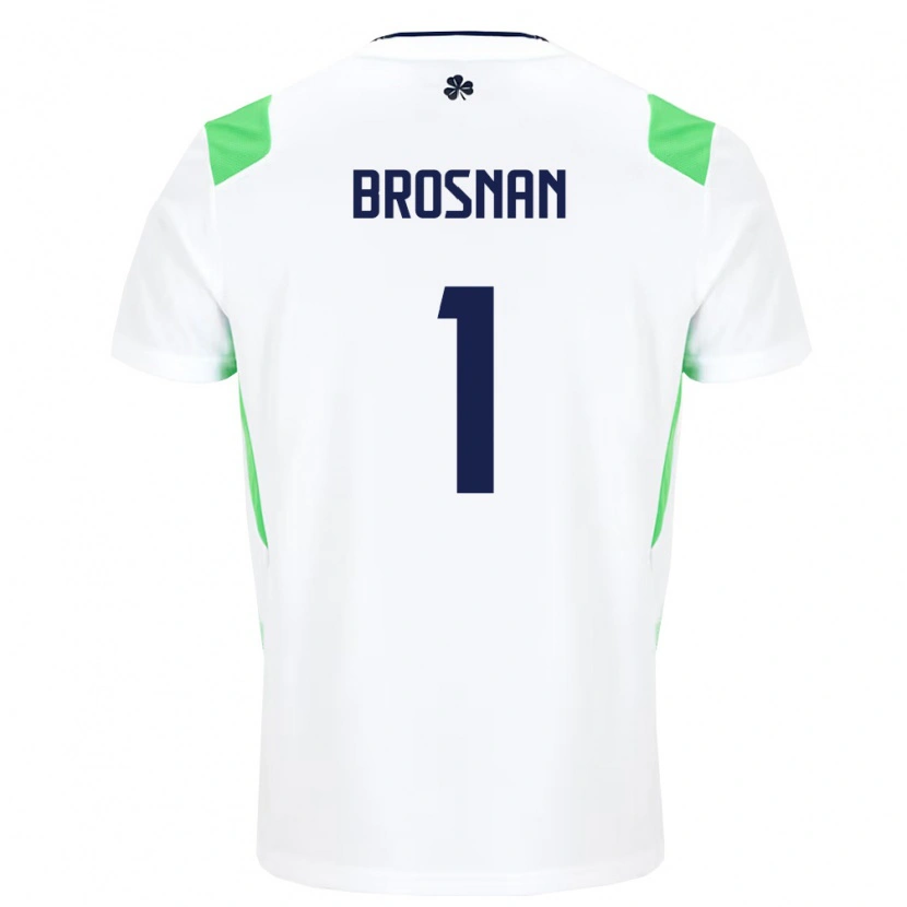 Danxen Mujer Camiseta Irlanda Courtney Brosnan #1 Blanco Verde Claro 2ª Equipación 26-28 La Camisa México