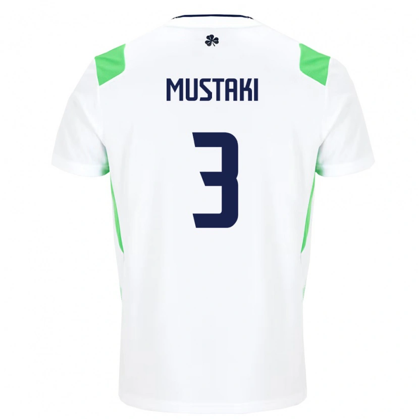 Danxen Mujer Camiseta Irlanda Chloe Mustaki #3 Blanco Verde Claro 2ª Equipación 26-28 La Camisa México