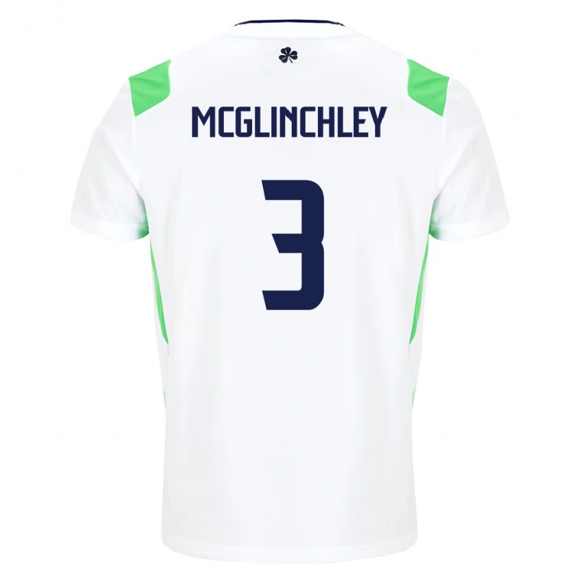 Danxen Mujer Camiseta Irlanda Harry Mcglinchley #3 Blanco Verde Claro 2ª Equipación 26-28 La Camisa México