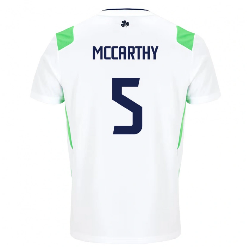 Danxen Mujer Camiseta Irlanda Taylor Mccarthy #5 Blanco Verde Claro 2ª Equipación 26-28 La Camisa México