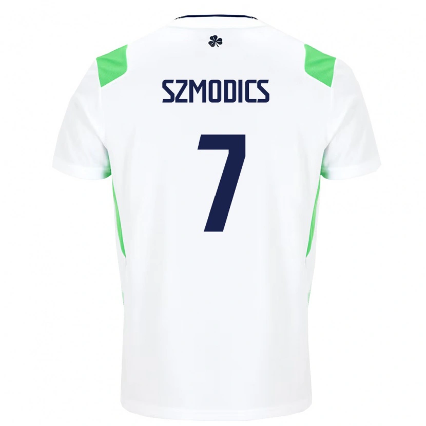 Danxen Mujer Camiseta Irlanda Sammie Szmodics #7 Blanco Verde Claro 2ª Equipación 26-28 La Camisa México