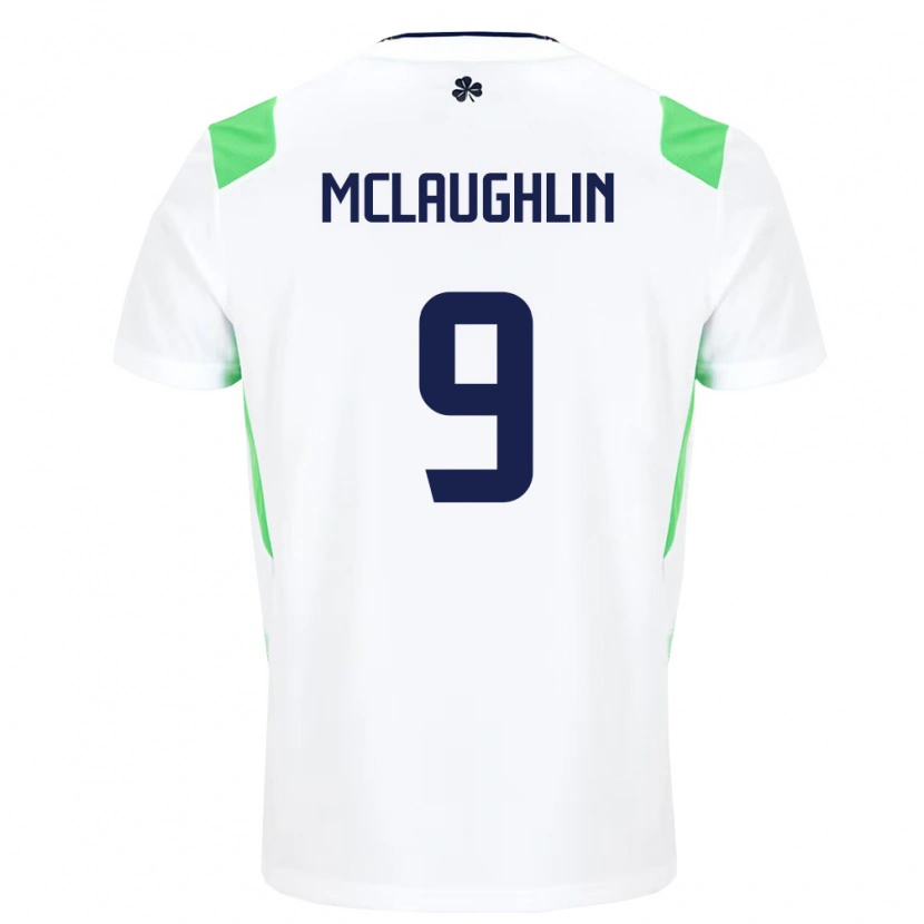 Danxen Mujer Camiseta Irlanda Erin Mclaughlin #9 Blanco Verde Claro 2ª Equipación 26-28 La Camisa México