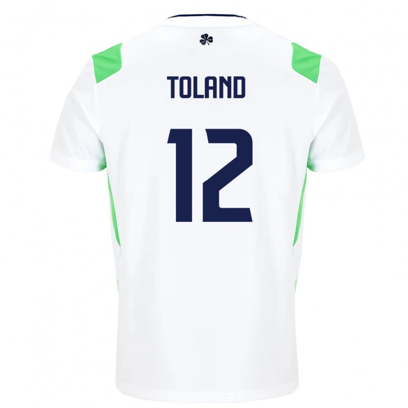 Danxen Mujer Camiseta Irlanda Tyler Toland #12 Blanco Verde Claro 2ª Equipación 26-28 La Camisa México