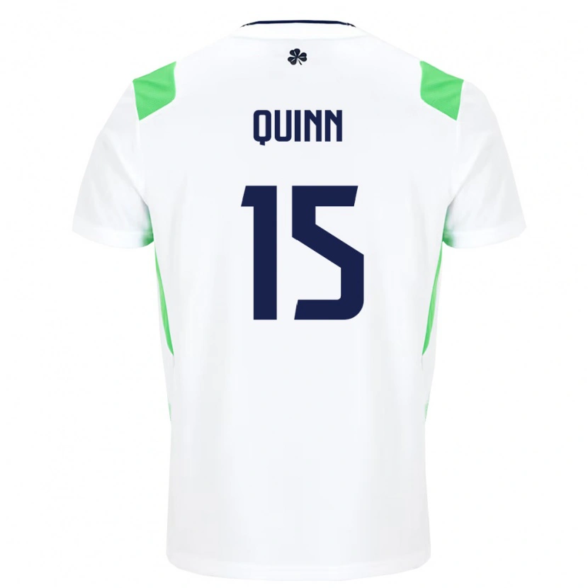 Danxen Mujer Camiseta Irlanda Lucy Quinn #15 Blanco Verde Claro 2ª Equipación 26-28 La Camisa México