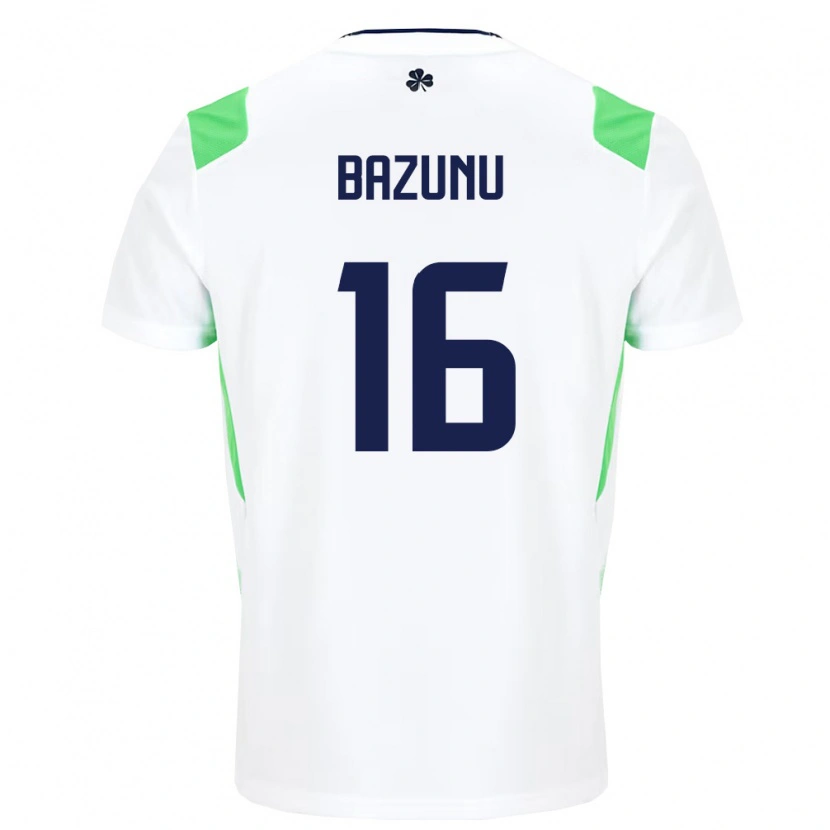 Danxen Mujer Camiseta Irlanda Gavin Bazunu #16 Blanco Verde Claro 2ª Equipación 26-28 La Camisa México