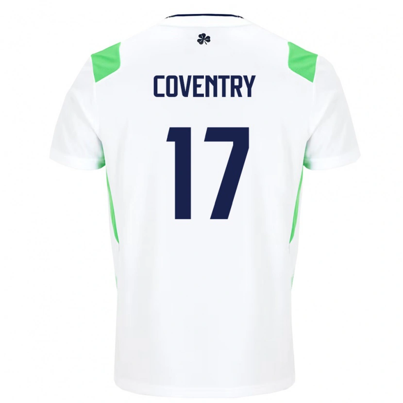 Danxen Mujer Camiseta Irlanda Conor Coventry #17 Blanco Verde Claro 2ª Equipación 26-28 La Camisa México