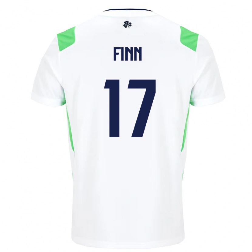 Danxen Mujer Camiseta Irlanda Jamie Finn #17 Blanco Verde Claro 2ª Equipación 26-28 La Camisa México