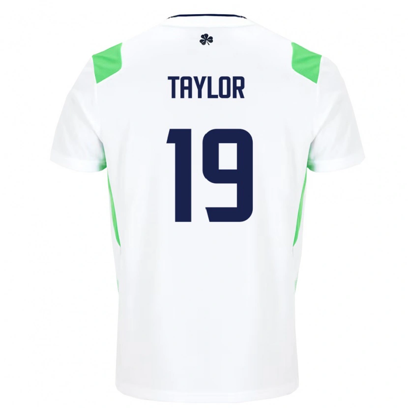 Danxen Mujer Camiseta Irlanda Jack Taylor #19 Blanco Verde Claro 2ª Equipación 26-28 La Camisa México