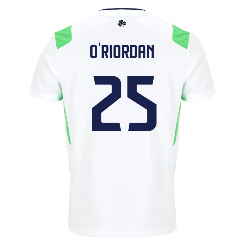 Danxen Mujer Camiseta Irlanda Claire O'riordan #25 Blanco Verde Claro 2ª Equipación 26-28 La Camisa México