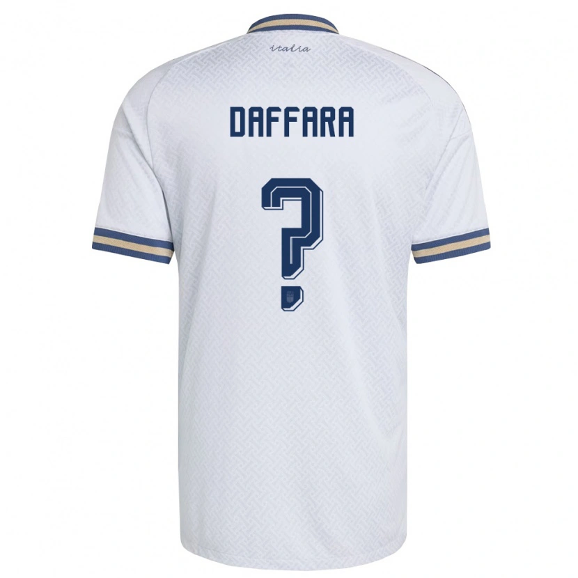 Danxen Mujer Camiseta Italia Giovanni Daffara #0 Marfil Marino Oro 2ª Equipación 26-28 La Camisa México