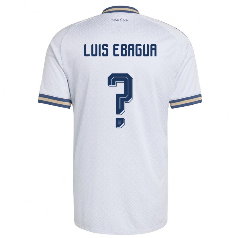 Danxen Mujer Camiseta Italia Sean Luis Ebagua #0 Marfil Marino Oro 2ª Equipación 26-28 La Camisa México