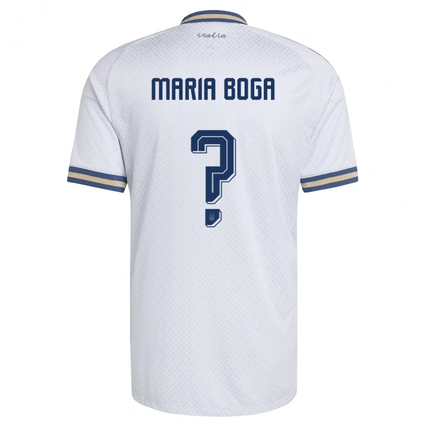 Danxen Mujer Camiseta Italia Gian Maria Boga #0 Marfil Marino Oro 2ª Equipación 26-28 La Camisa México
