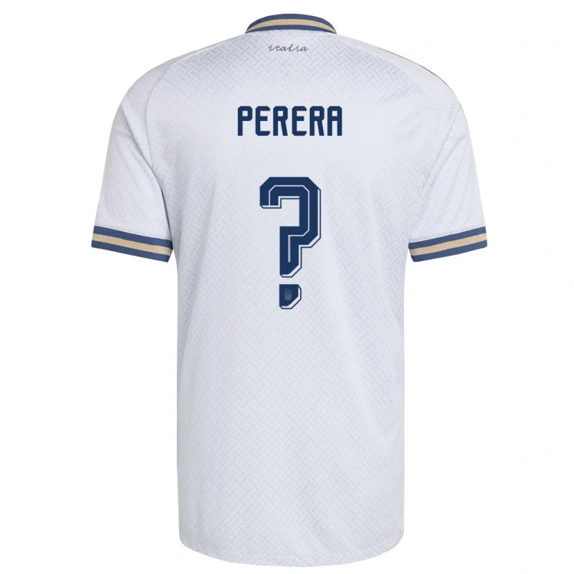 Danxen Mujer Camiseta Italia Nirash Perera #0 Marfil Marino Oro 2ª Equipación 26-28 La Camisa México