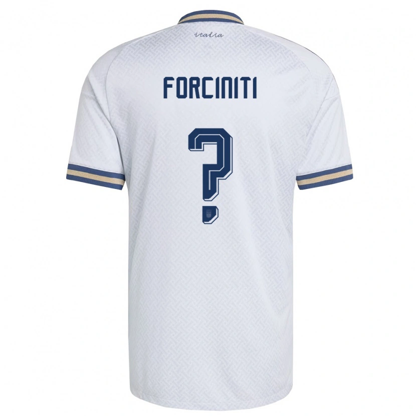 Danxen Mujer Camiseta Italia Luigi Forciniti #0 Marfil Marino Oro 2ª Equipación 26-28 La Camisa México