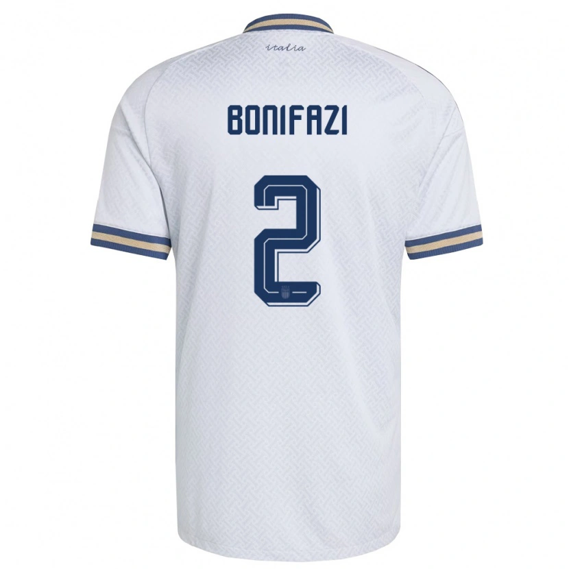 Danxen Mujer Camiseta Italia Giampaolo Bonifazi #2 Marfil Marino Oro 2ª Equipación 26-28 La Camisa México