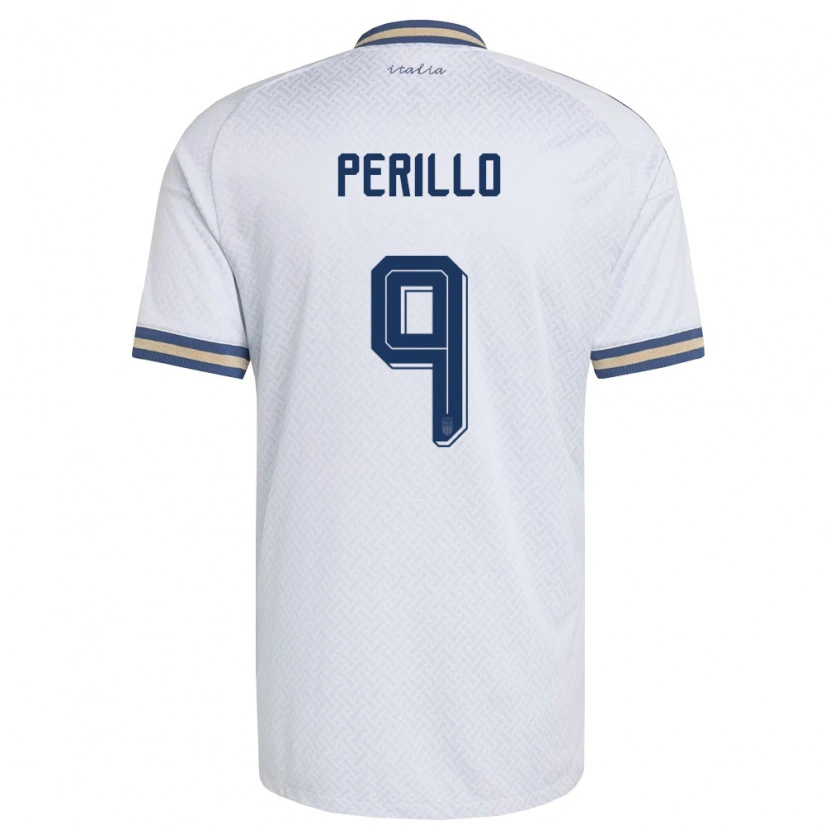 Danxen Mujer Camiseta Italia Diego Perillo #9 Marfil Marino Oro 2ª Equipación 26-28 La Camisa México