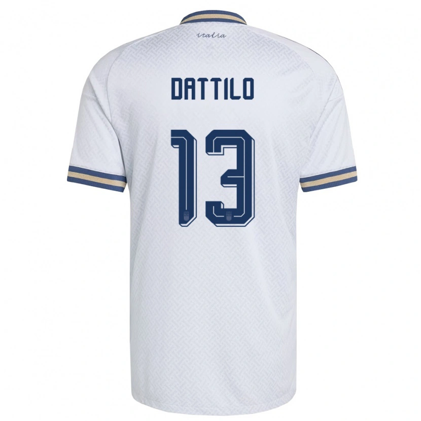 Danxen Mujer Camiseta Italia Lorenzo Dattilo #13 Marfil Marino Oro 2ª Equipación 26-28 La Camisa México