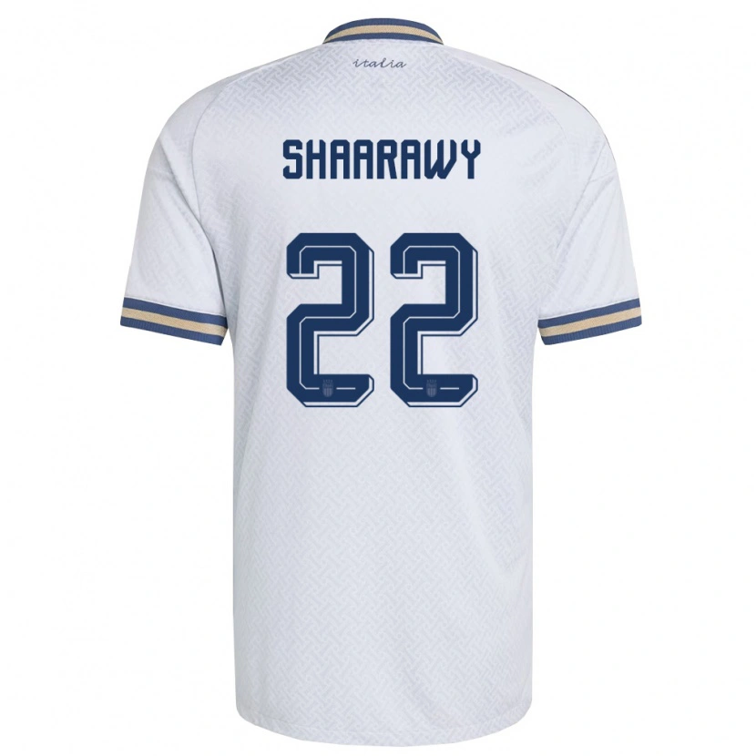 Danxen Mujer Camiseta Italia Stephan El Shaarawy #22 Marfil Marino Oro 2ª Equipación 26-28 La Camisa México