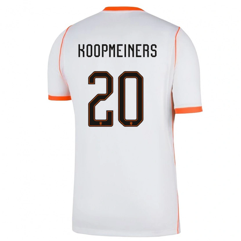 Danxen Mujer Camiseta Países Bajos Teun Koopmeiners #20 Blanco Naranja 2ª Equipación 26-28 La Camisa México