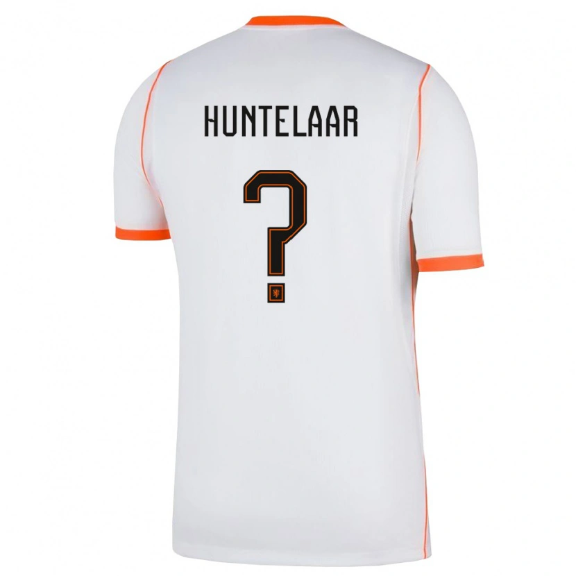 Danxen Mujer Camiseta Países Bajos Seb Huntelaar #0 Blanco Naranja 2ª Equipación 26-28 La Camisa México