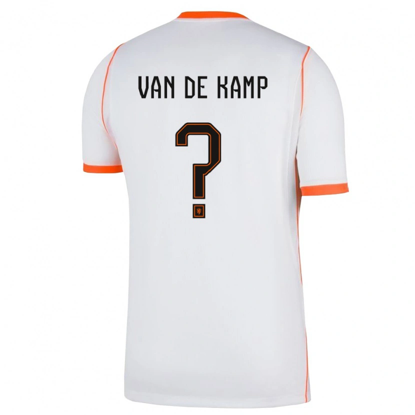 Danxen Mujer Camiseta Países Bajos Jochem Ritmeester Van De Kamp #0 Blanco Naranja 2ª Equipación 26-28 La Camisa México