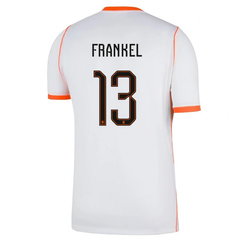 Danxen Mujer Camiseta Países Bajos Leroy Fränkel #13 Blanco Naranja 2ª Equipación 26-28 La Camisa México