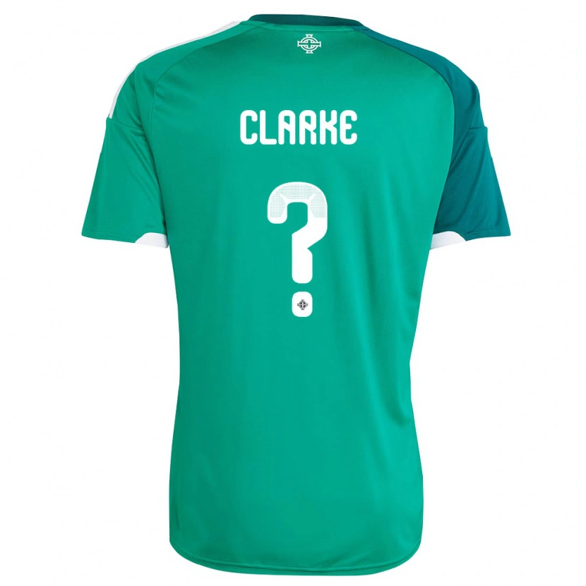 Danxen Niño Camiseta Irlanda Del Norte Daniel Clarke #0 Verde Blanco 1ª Equipación 26-28 La Camisa México
