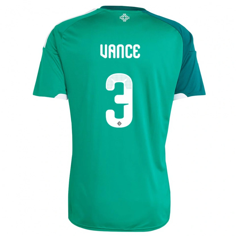 Danxen Niño Camiseta Irlanda Del Norte Demi Vance #3 Verde Blanco 1ª Equipación 26-28 La Camisa México