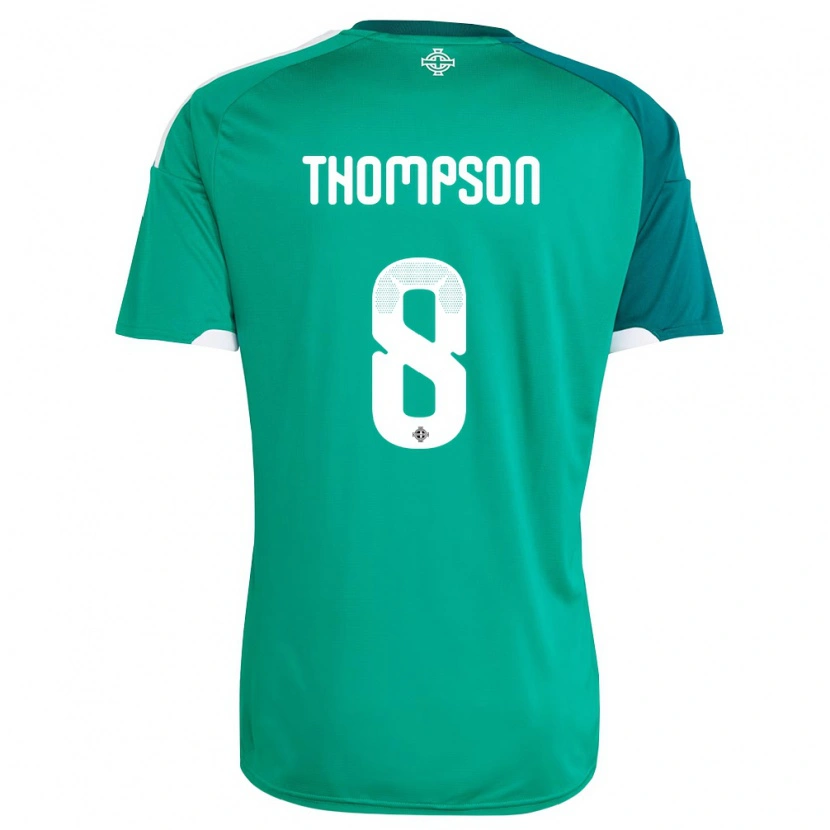Danxen Niño Camiseta Irlanda Del Norte Joel Thompson #8 Verde Blanco 1ª Equipación 26-28 La Camisa México