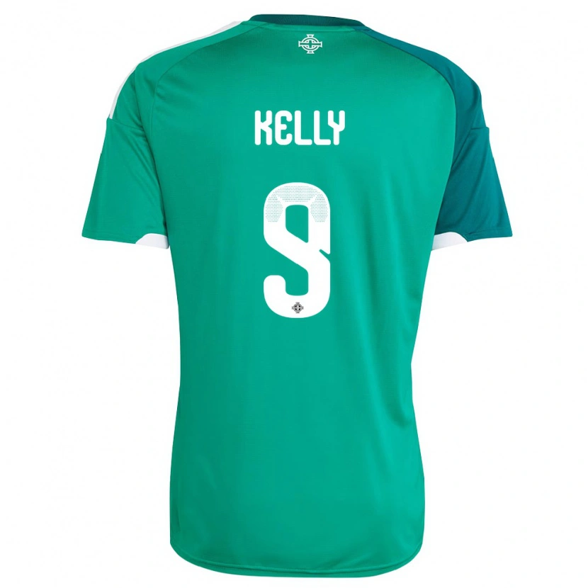 Danxen Niño Camiseta Irlanda Del Norte Patrick Kelly #9 Verde Blanco 1ª Equipación 26-28 La Camisa México