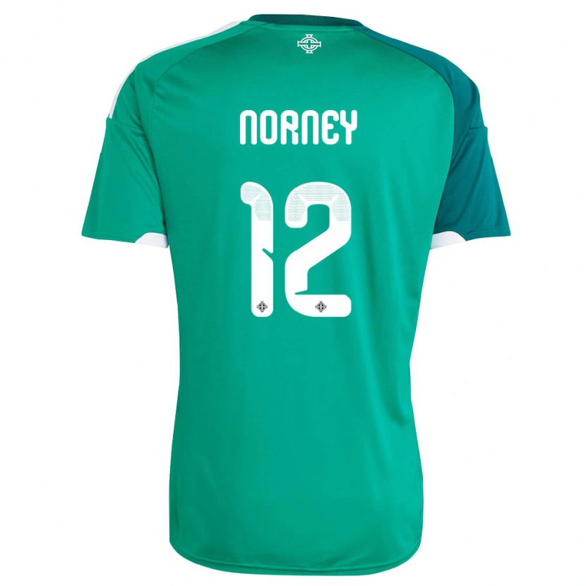 Danxen Niño Camiseta Irlanda Del Norte Rachael Norney #12 Verde Blanco 1ª Equipación 26-28 La Camisa México