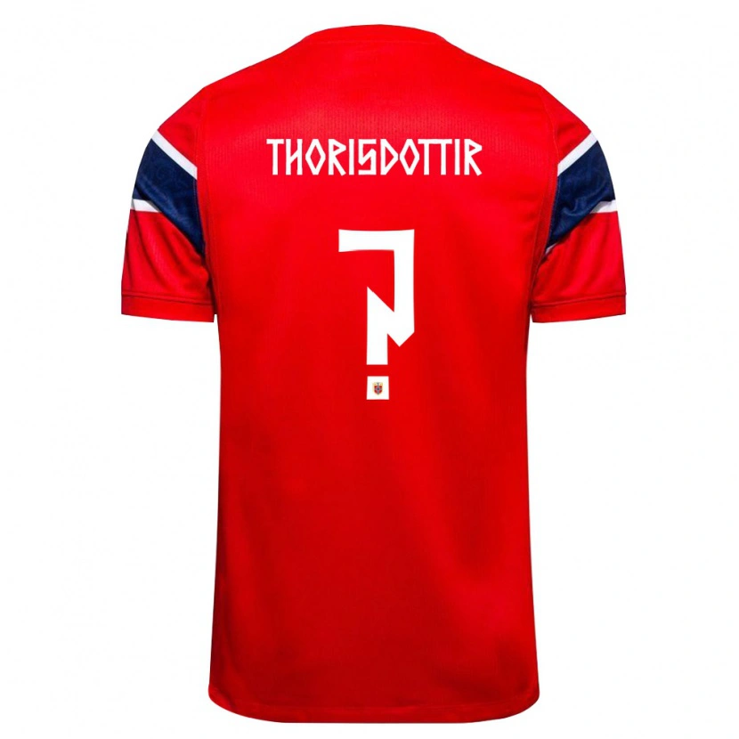 Danxen Niño Camiseta Noruega Maria Thorisdottir #0 Rojo Marino Blanco 1ª Equipación 26-28 La Camisa México