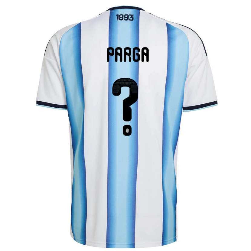 Danxen Niño Camiseta Argentina Thiago Parga #0 Blanco Azul Cielo Marino 1ª Equipación 26-28 La Camisa México