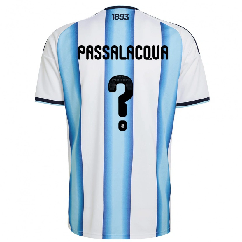 Danxen Niño Camiseta Argentina Ramiro Passalacqua #0 Blanco Azul Cielo Marino 1ª Equipación 26-28 La Camisa México