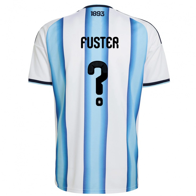 Danxen Niño Camiseta Argentina Salvador Fuster #0 Blanco Azul Cielo Marino 1ª Equipación 26-28 La Camisa México