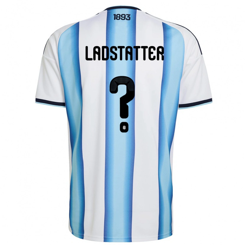 Danxen Niño Camiseta Argentina Agustín Ladstatter #0 Blanco Azul Cielo Marino 1ª Equipación 26-28 La Camisa México
