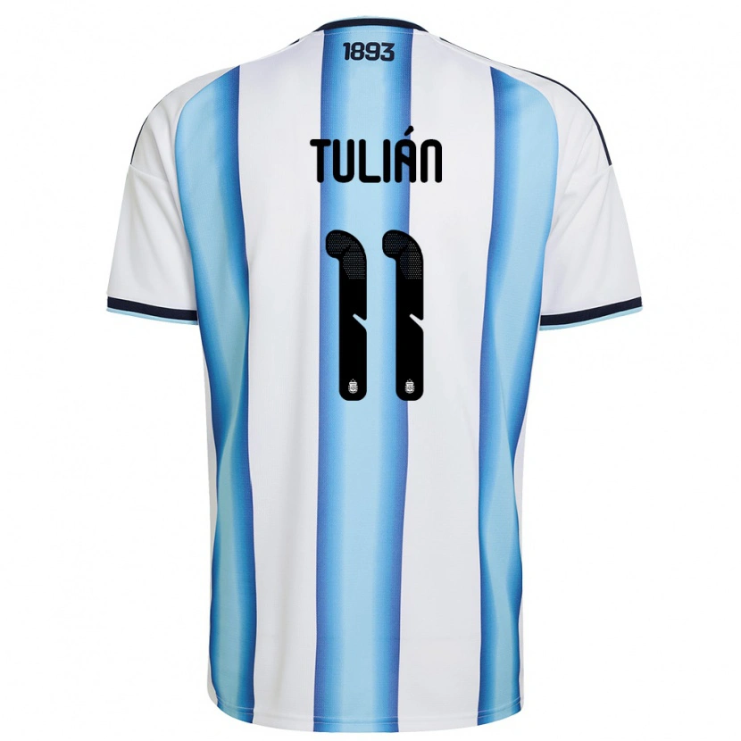 Danxen Niño Camiseta Argentina Ramiro Tulián #11 Blanco Azul Cielo Marino 1ª Equipación 26-28 La Camisa México