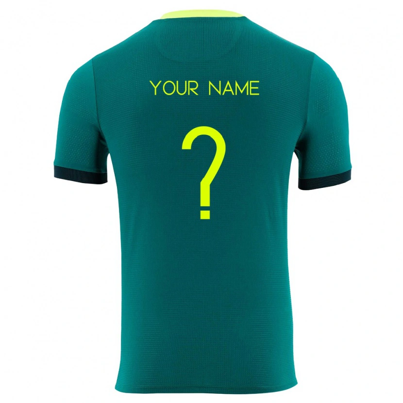 Danxen Niño Camiseta Bolivia Su Nombre #0 Verde Amarillo Negro 1ª Equipación 26-28 La Camisa México