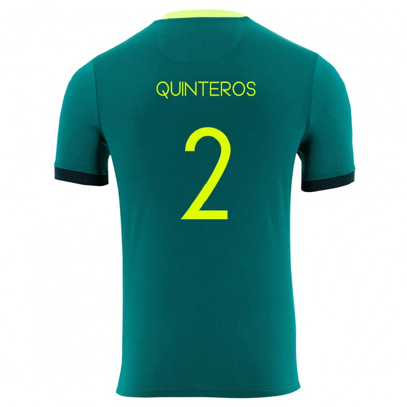 Danxen Niño Camiseta Bolivia Jairo Quinteros #2 Verde Amarillo Negro 1ª Equipación 26-28 La Camisa México