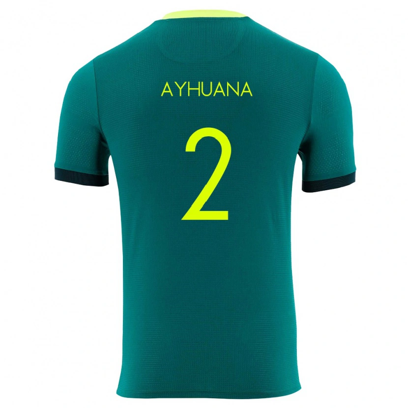 Danxen Niño Camiseta Bolivia Anderson Ayhuana #2 Verde Amarillo Negro 1ª Equipación 26-28 La Camisa México
