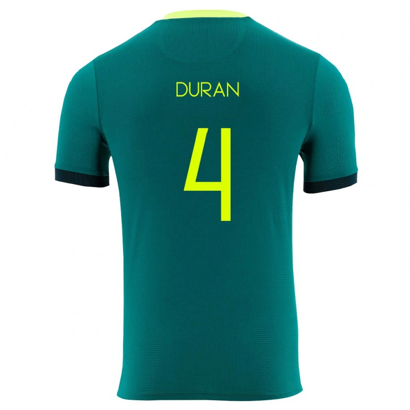 Danxen Niño Camiseta Bolivia Denilson Durán #4 Verde Amarillo Negro 1ª Equipación 26-28 La Camisa México