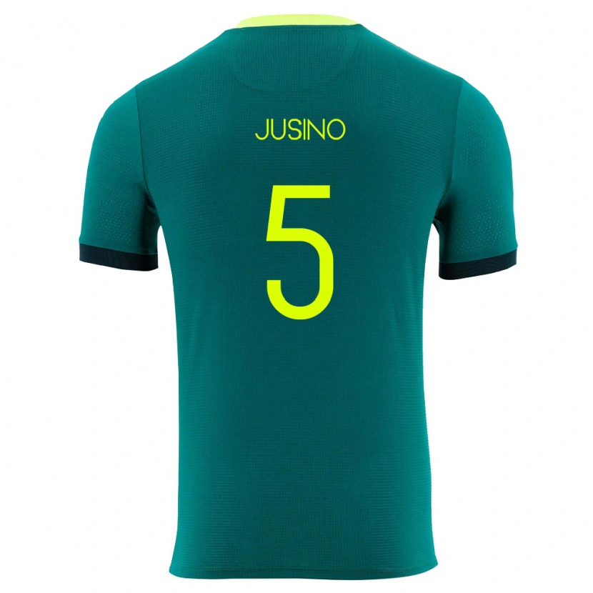 Danxen Niño Camiseta Bolivia Adrián Jusino #5 Verde Amarillo Negro 1ª Equipación 26-28 La Camisa México