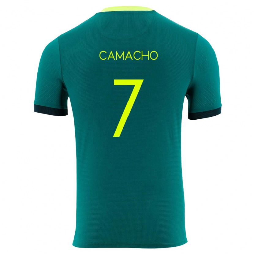 Danxen Niño Camiseta Bolivia Alejandro Camacho #7 Verde Amarillo Negro 1ª Equipación 26-28 La Camisa México