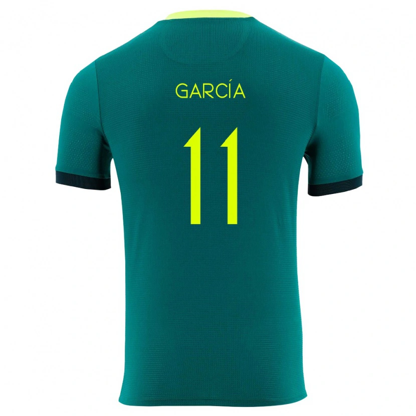 Danxen Niño Camiseta Bolivia Santos García #11 Verde Amarillo Negro 1ª Equipación 26-28 La Camisa México