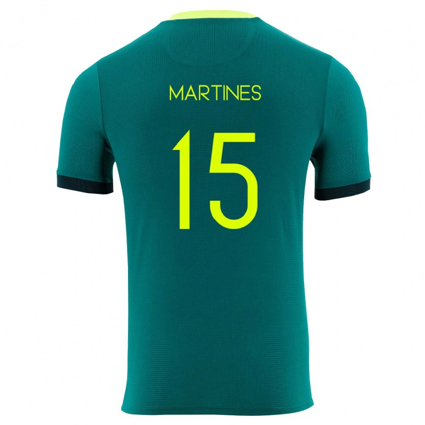 Danxen Niño Camiseta Bolivia José Martines #15 Verde Amarillo Negro 1ª Equipación 26-28 La Camisa México