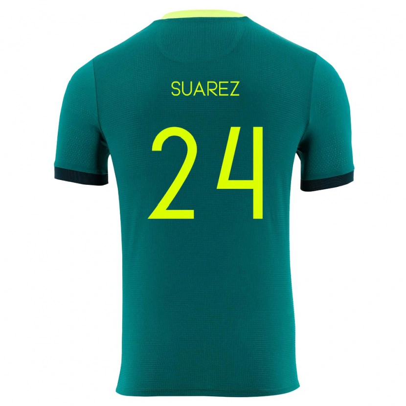 Danxen Niño Camiseta Bolivia Marcelo Suárez #24 Verde Amarillo Negro 1ª Equipación 26-28 La Camisa México