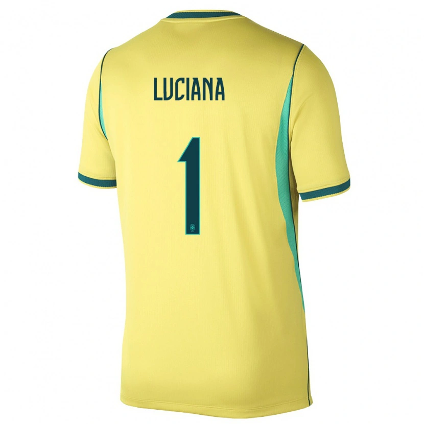 Danxen Niño Camiseta Brasil Luciana #1 Amarillo Verde 1ª Equipación 26-28 La Camisa México
