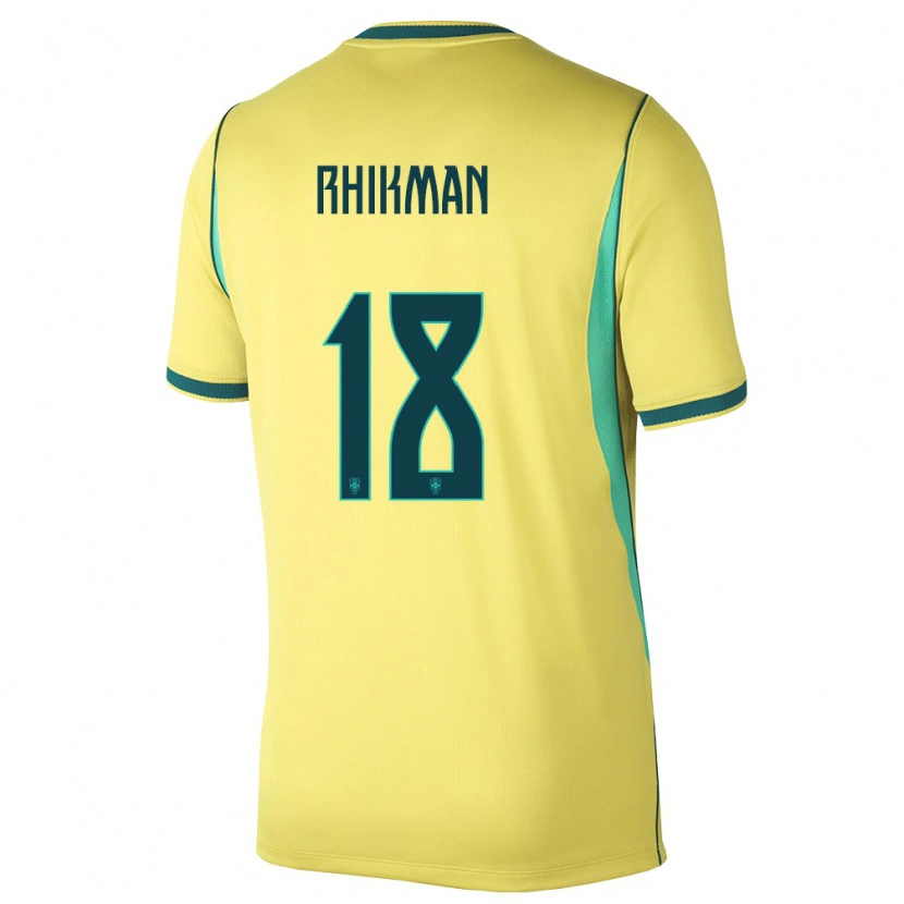 Danxen Niño Camiseta Brasil Murilo Rhikman #18 Amarillo Verde 1ª Equipación 26-28 La Camisa México